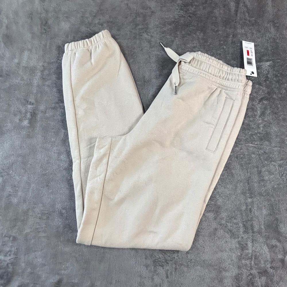 Calvin Klein Performance Womens Jogger Sweatpants Beige Fleece XS NEW
